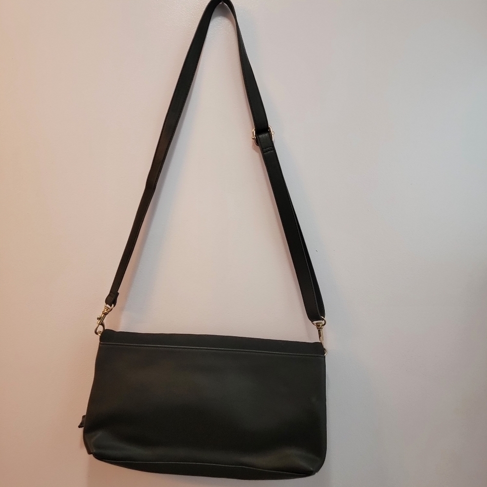 Vegan Leather and Faux Suede Crossbody / Clutch Handbag - Picture 3 of 5